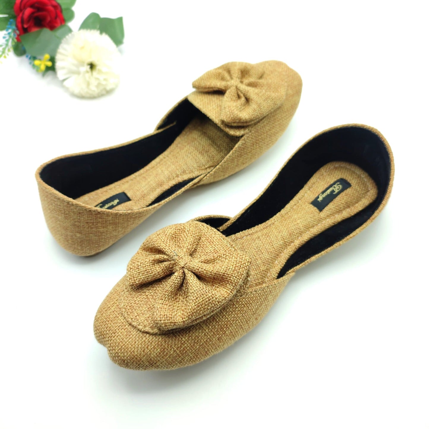 Bustangi - Camel Bow Loafers