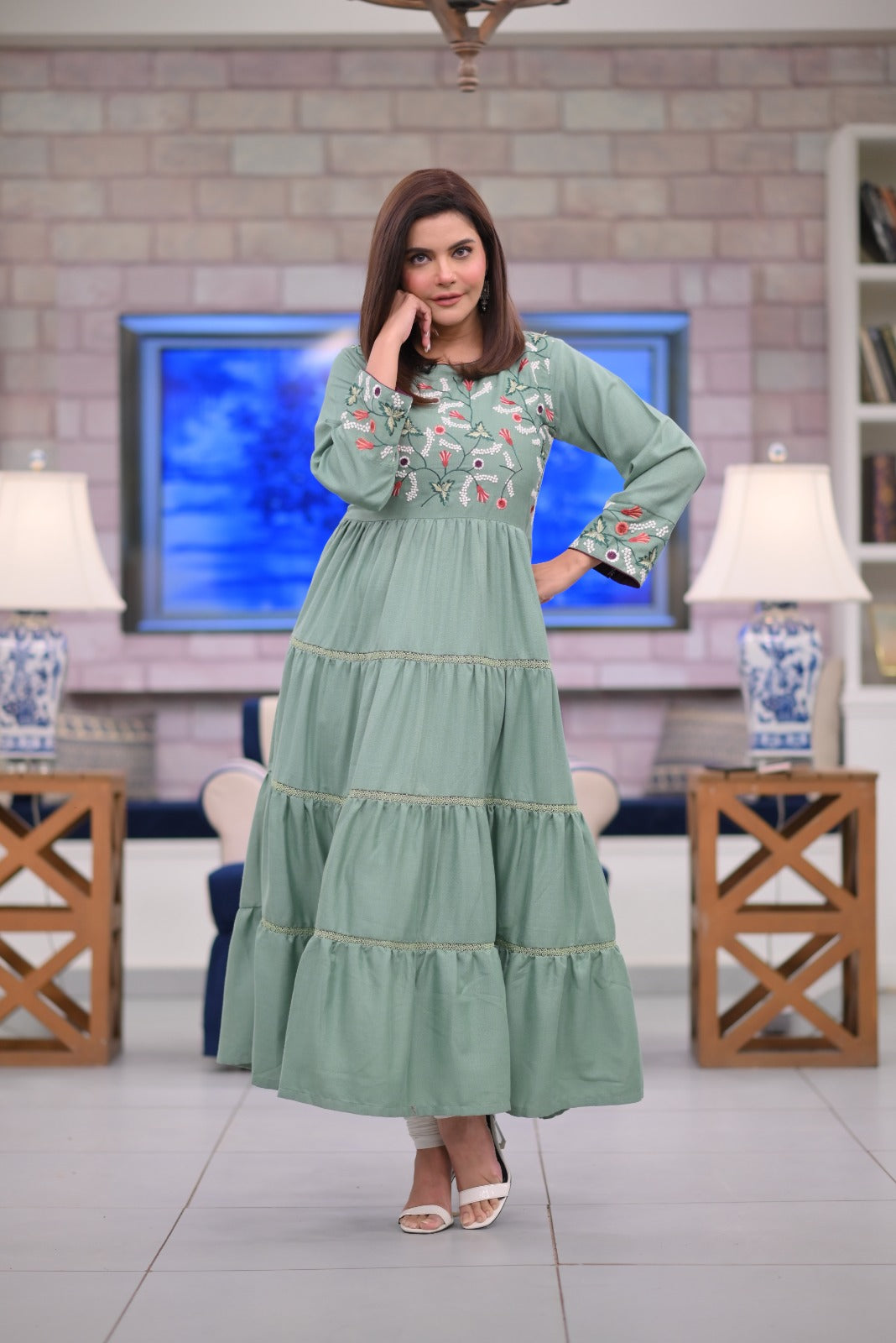 Chilgozay - Embroidered Maxi  (CC 571)