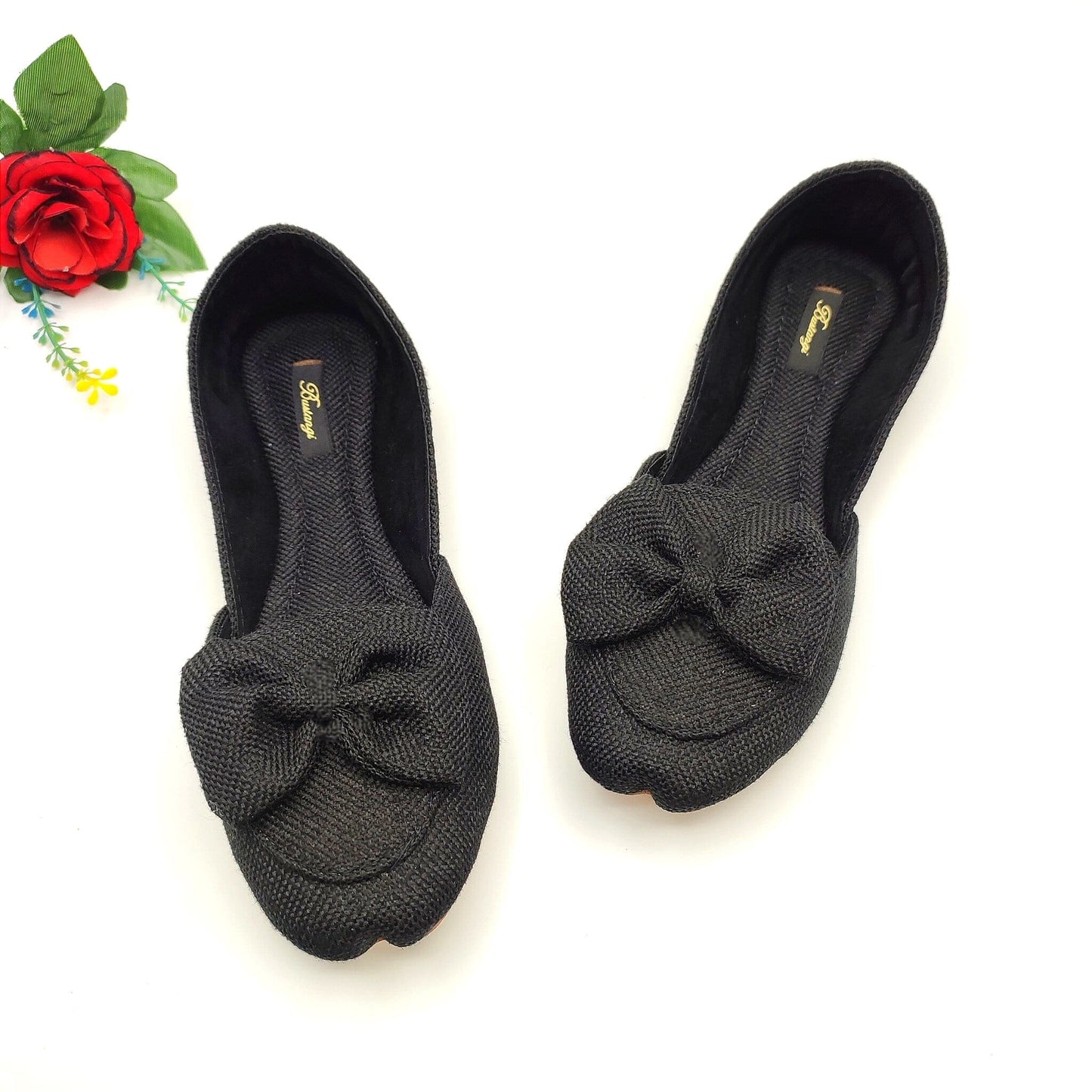 Bustangi - Black Bow Loafers