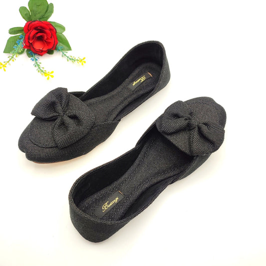 Bustangi - Black Bow Loafers