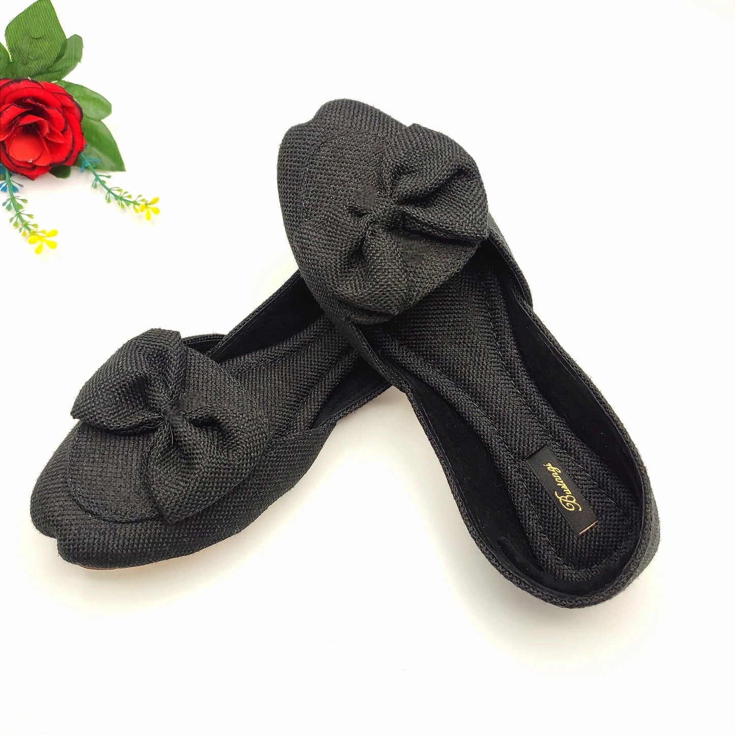 Bustangi - Black Bow Loafers