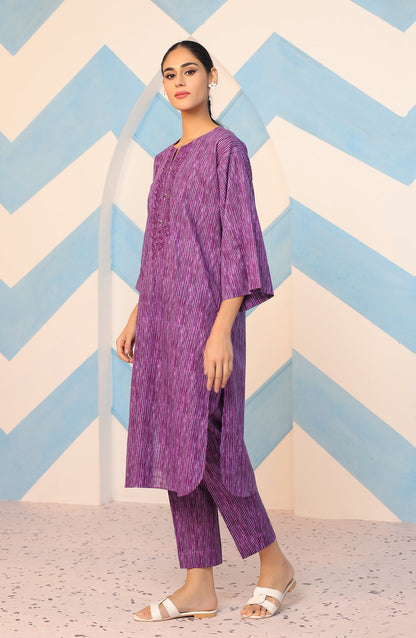 Orient - Stitched 2 Piece Embroidered Khaddar Shirt and Khaddar Pant