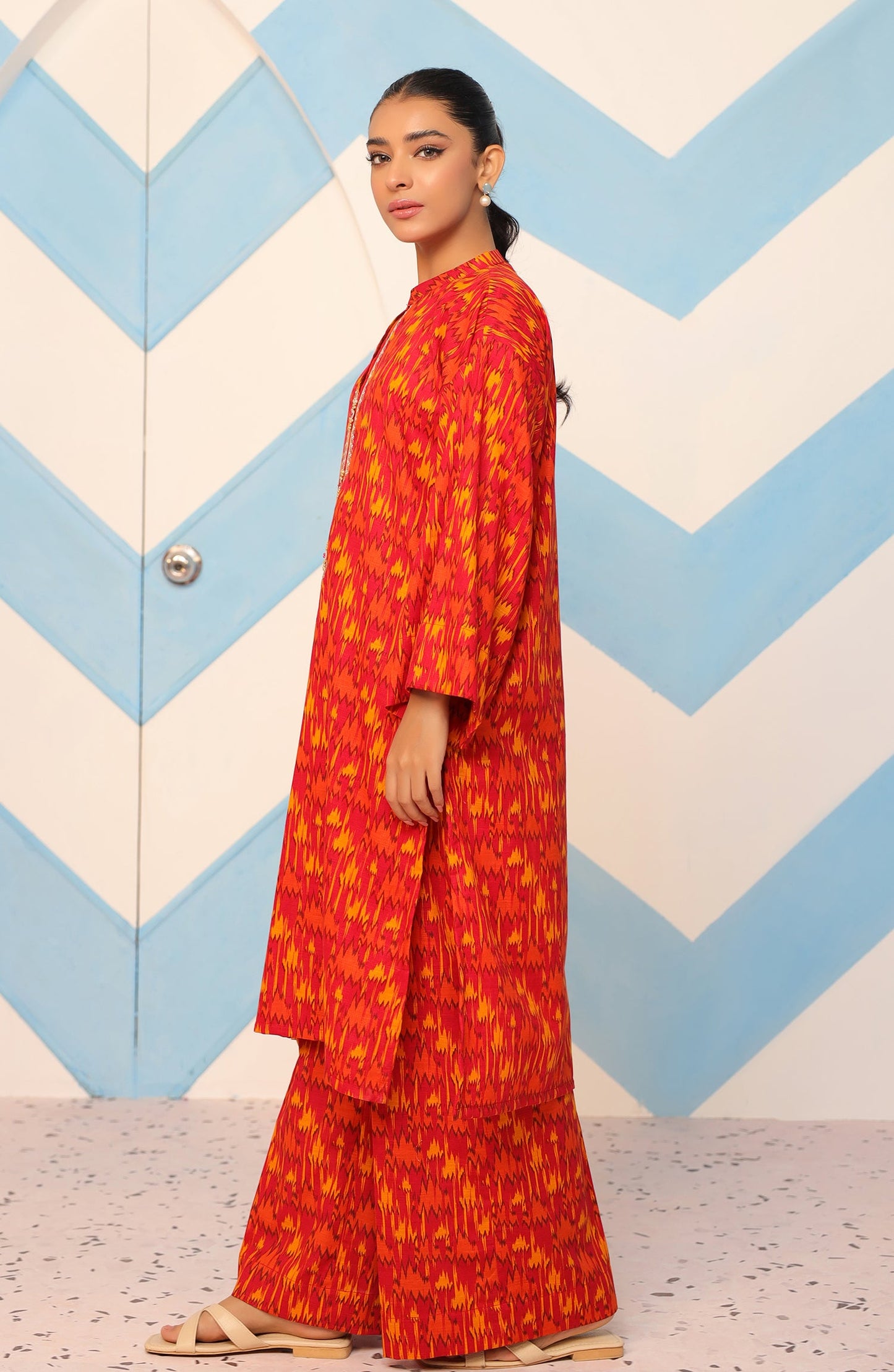 Orient - Stitched 2 Piece Embroidered Khaddar Shirt and Khaddar Pant