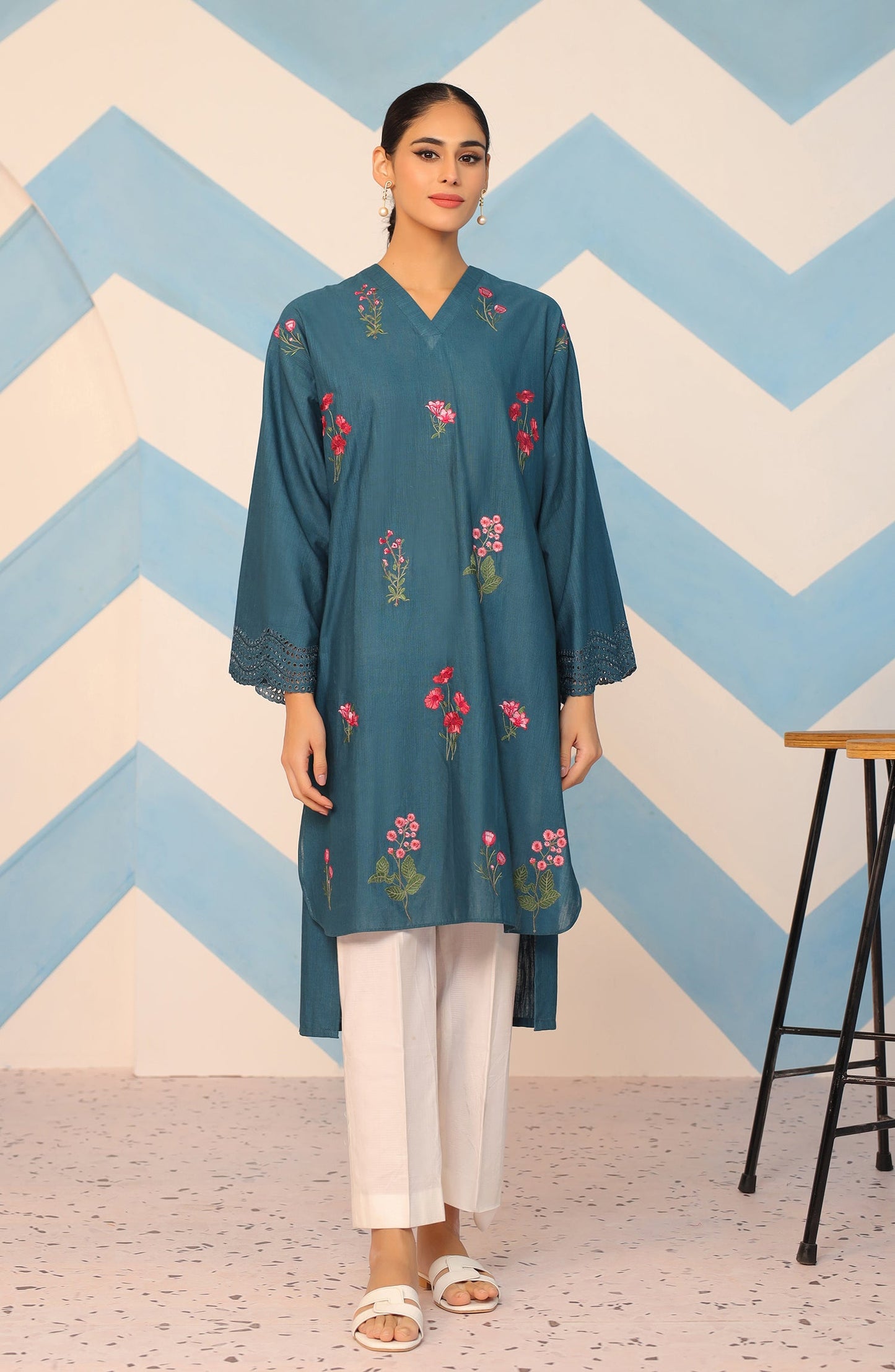 Orient - Stitched 1 Piece Embroidered Khaddar Shirt