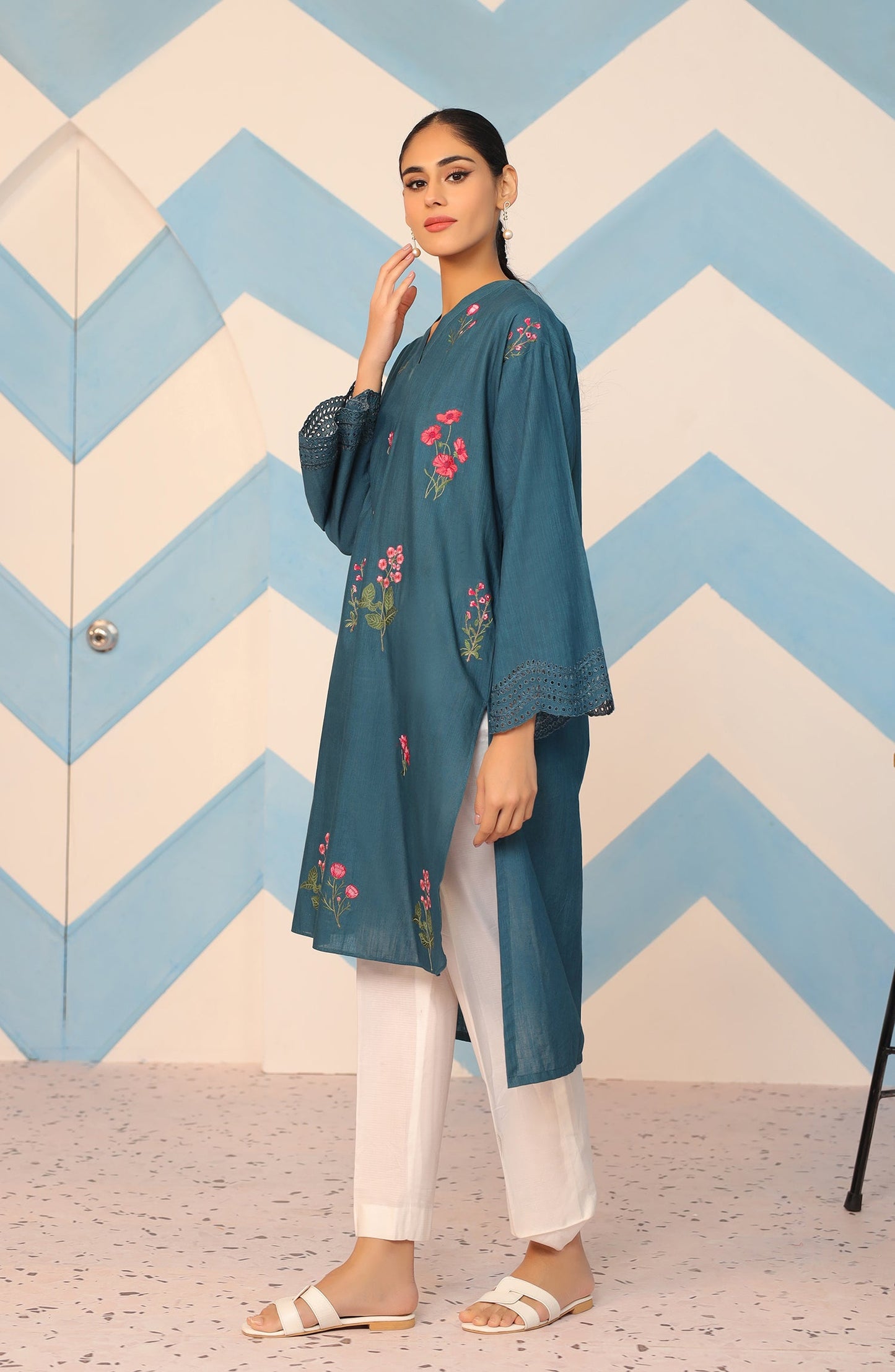 Orient - Stitched 1 Piece Embroidered Khaddar Shirt