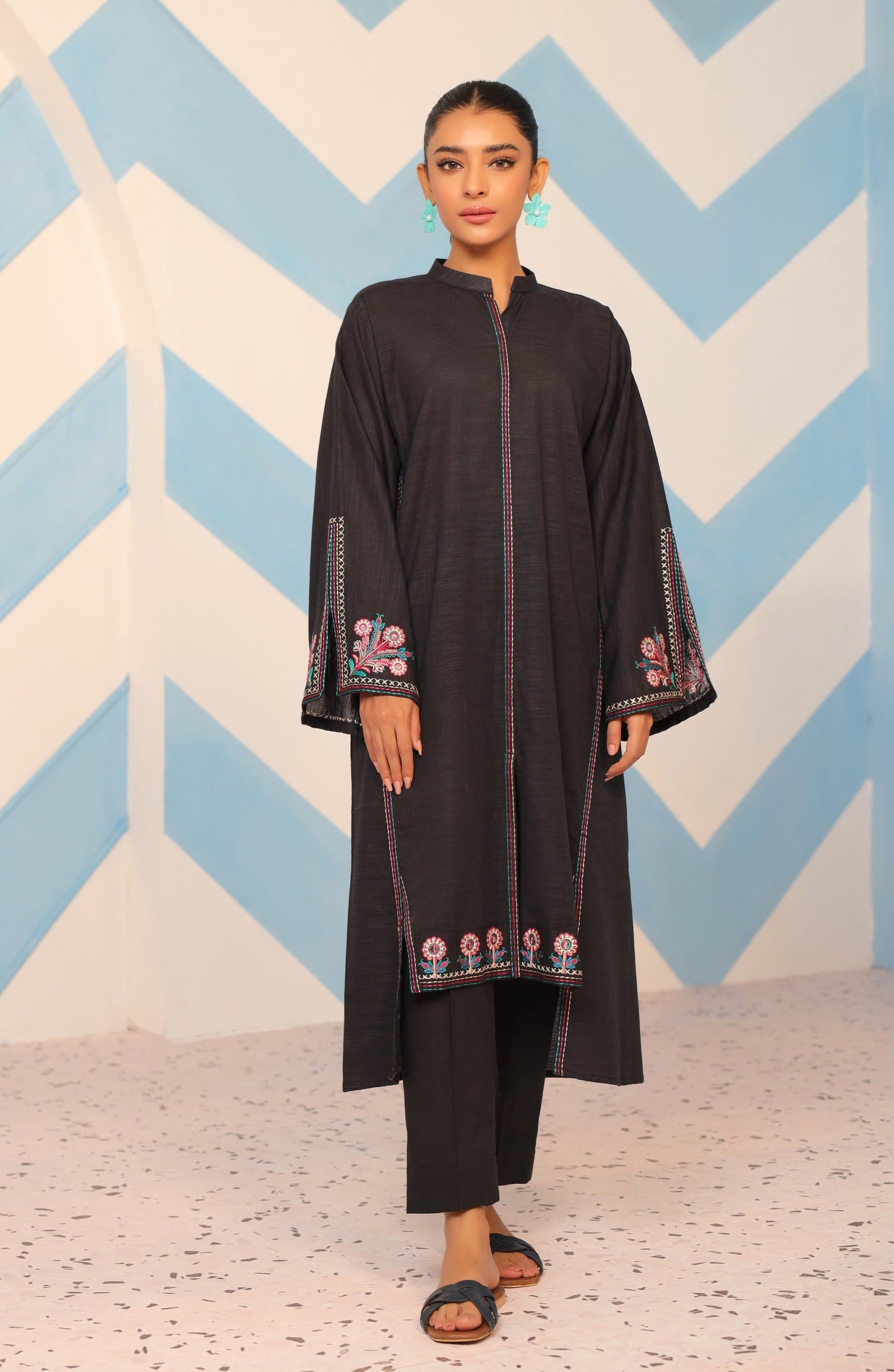 Orient - Stitched 1 Piece Embroidered Khaddar Shirt
