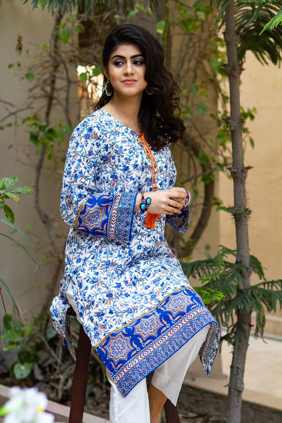 Eraj Hussain - Cobalt Iris - Stitched