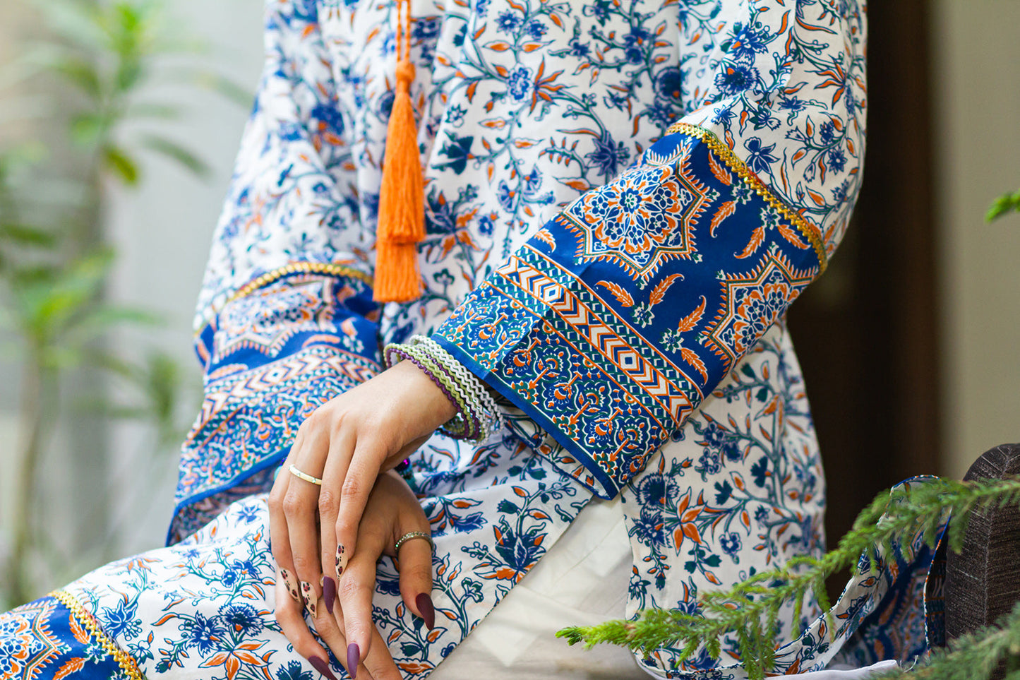 Eraj Hussain - Cobalt Iris - Stitched