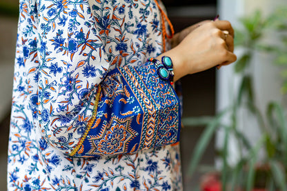 Eraj Hussain - Cobalt Iris - Stitched