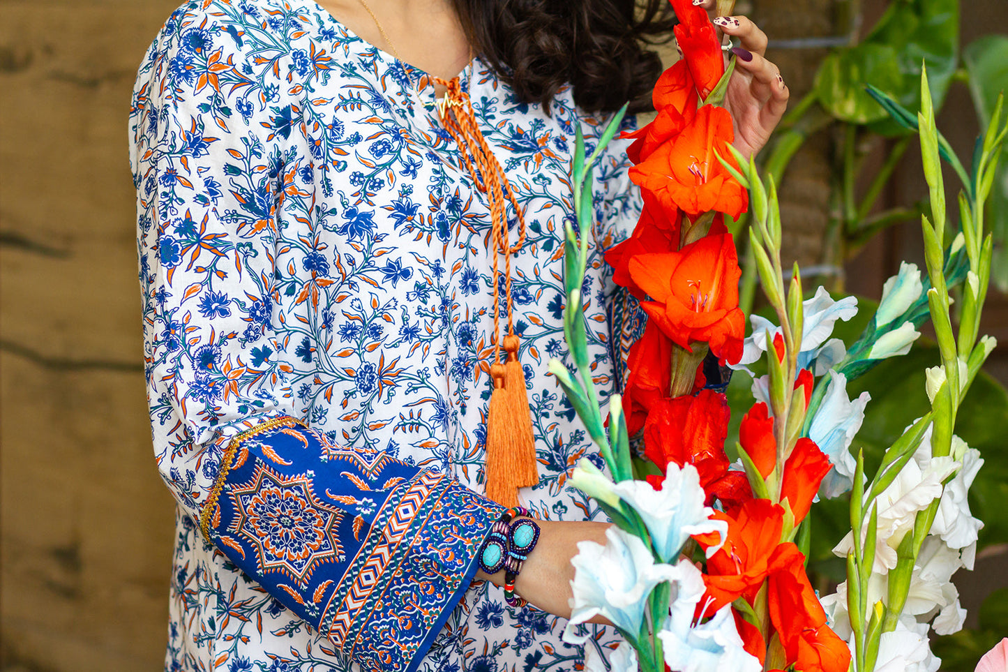 Eraj Hussain - Cobalt Iris - Stitched