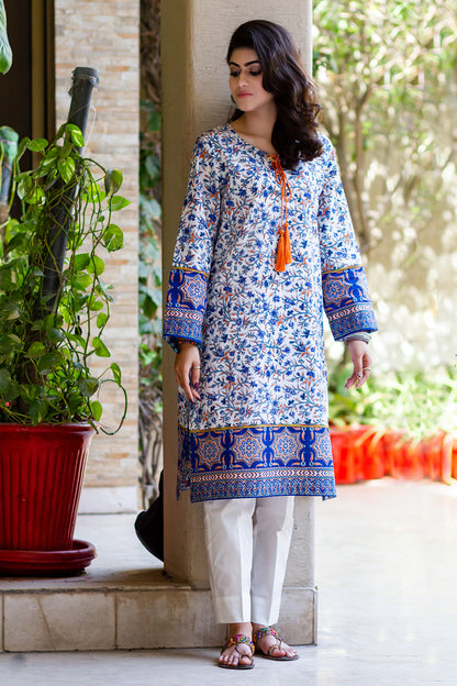 Eraj Hussain - Cobalt Iris - Stitched