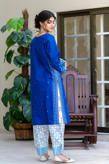 Eraj Hussain - Cerulean Bluebells - Stitched