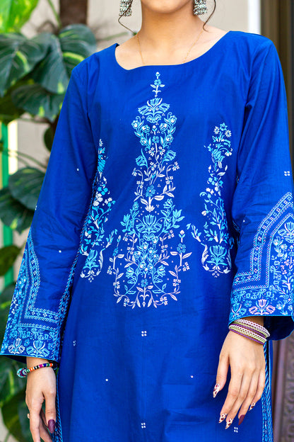 Eraj Hussain - Cerulean Bluebells - Stitched