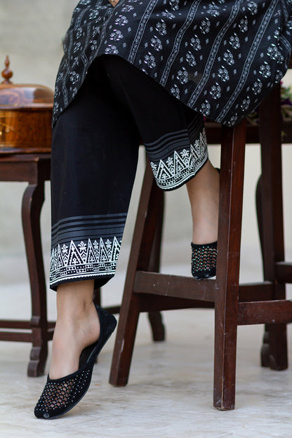 Eraj Hussain - Black Lily - Stitched