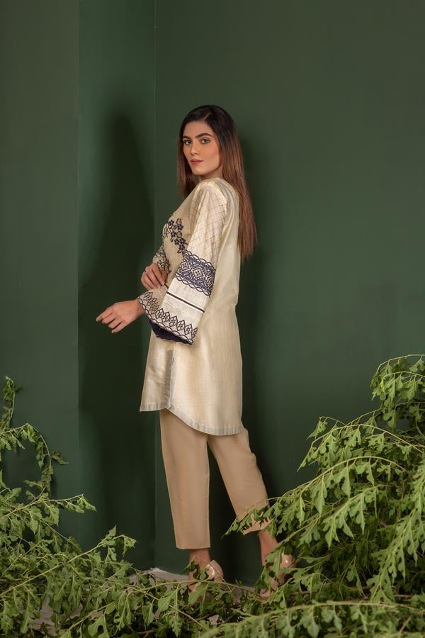 Adan's Libas - Crepe - Embroidered Lawn Stitch Shirt