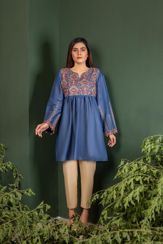 Adan's Libas - Catmint - Embroidered Lawn Stitch Shirt