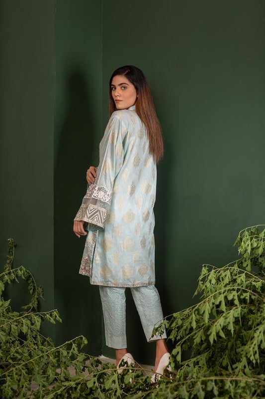 Adan's Libas - Comflower - Jacquard Embroidered Unstitch 2 Piece