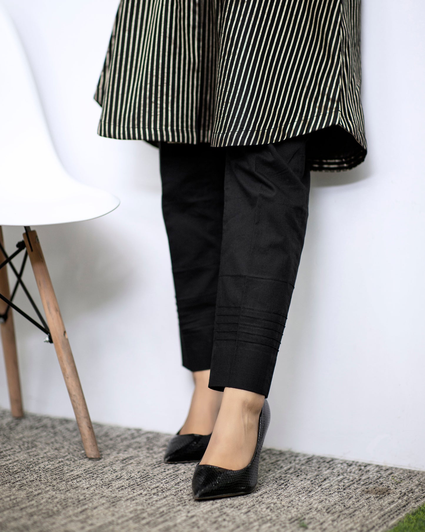 Eraj Hussain - Black Pintax Trouser - Basic