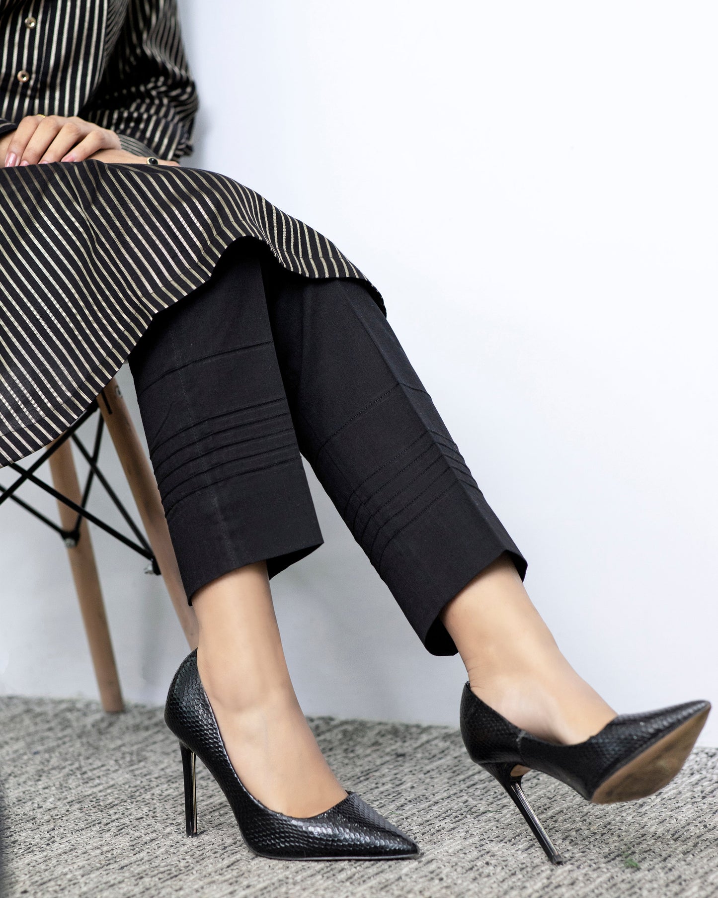 Eraj Hussain - Black Pintax Trouser - Basic