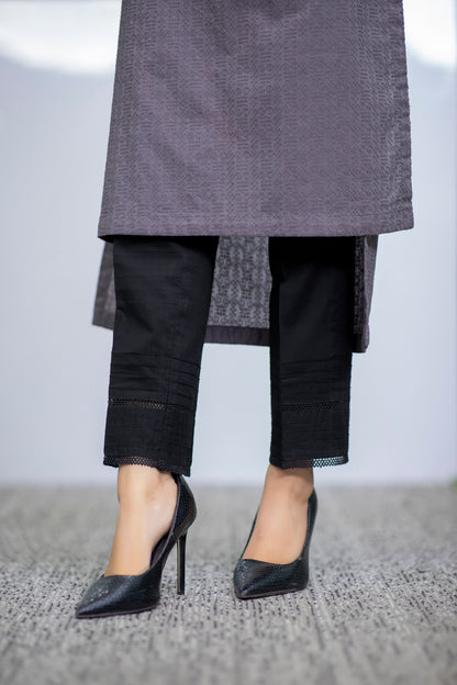 Eraj Hussain - Black Lace Trouser - Basic
