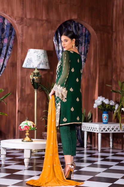 Adan's Libas - Spring Lime - Luxury Embroidered Chiffon