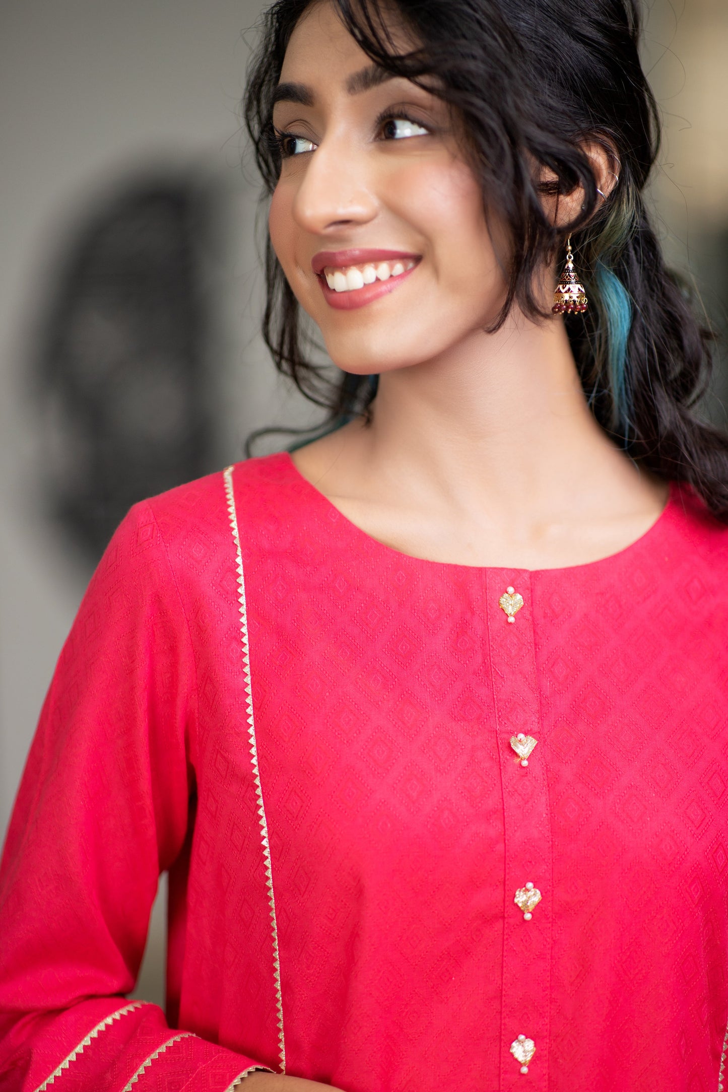 Eraj Hussain - Saturday Catchup Parties - Bright Pink - Stitched
