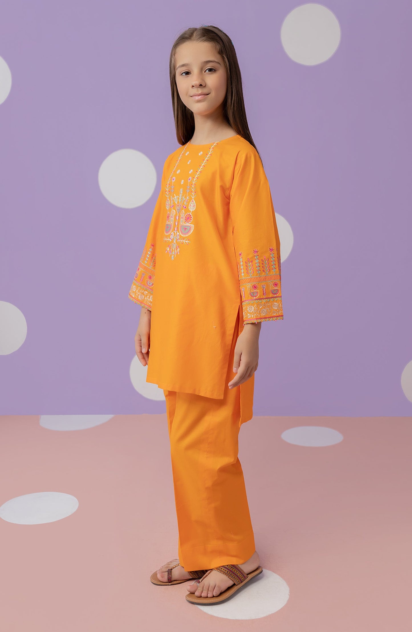 Orient - Stitched 2 Piece Plain Embroidered Shirt and Lawn Pant