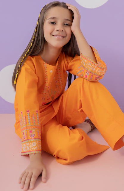 Orient - Stitched 2 Piece Plain Embroidered Shirt and Lawn Pant
