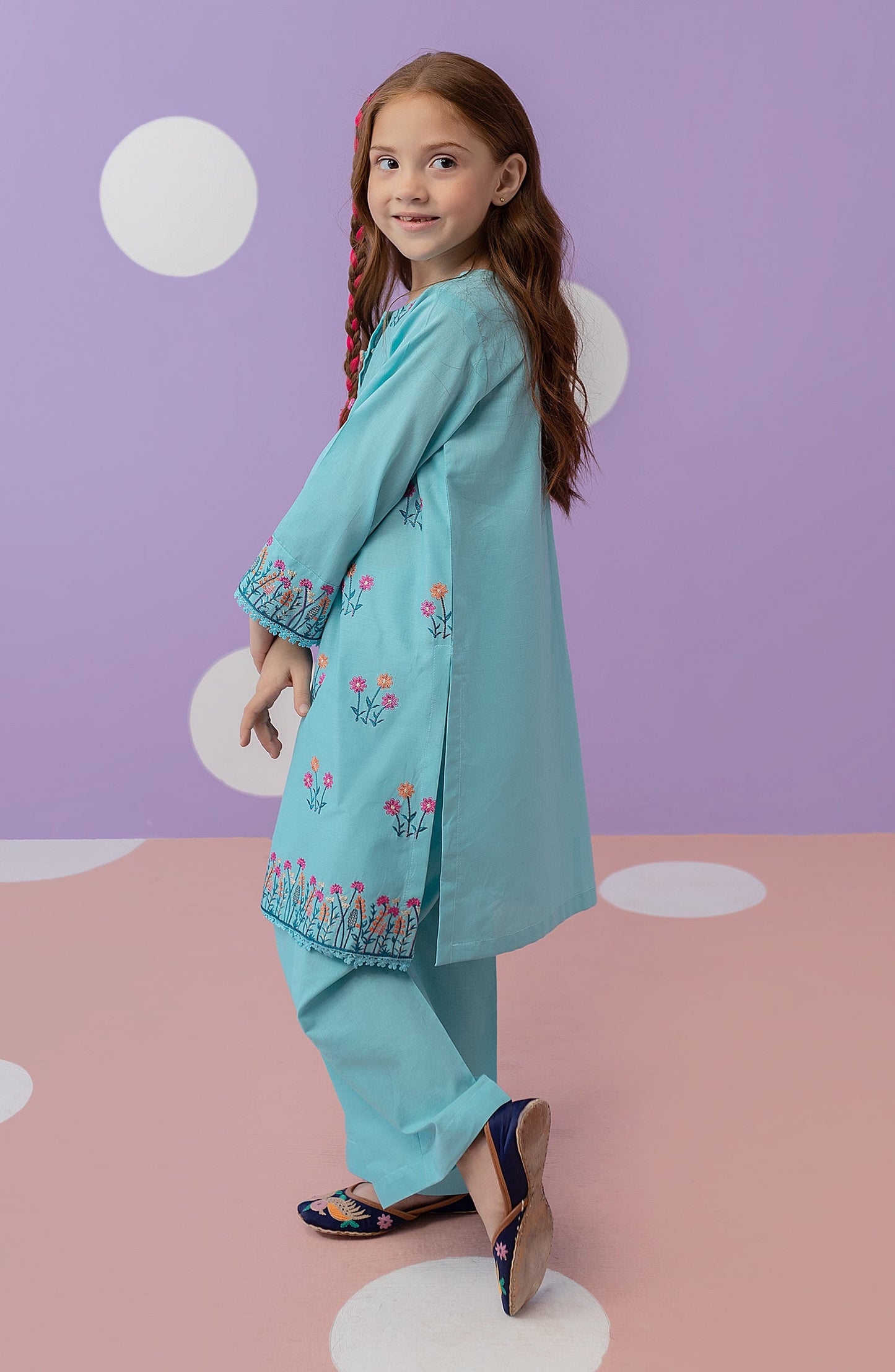 Orient - Stitched 2 Piece Plain Embroidered Shirt and Lawn Pant