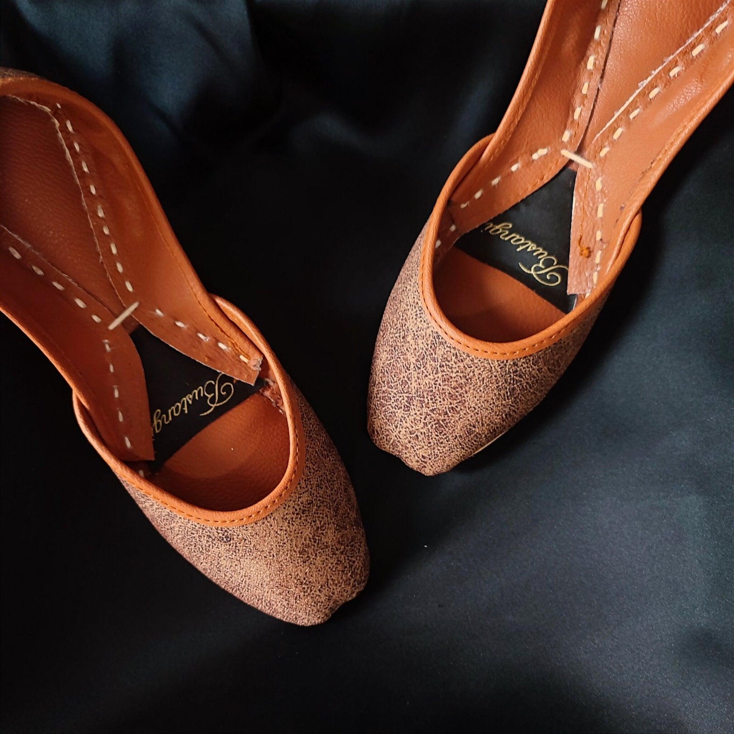 Bustangi - Brown Denim Casual Khussa CK016