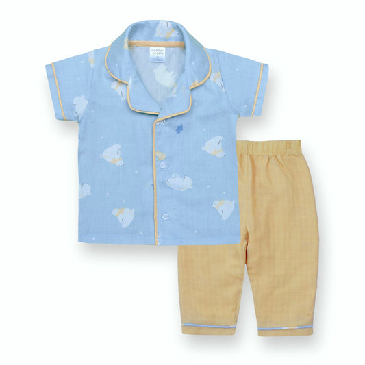 Cuddle & Cradle - Baby cotton sleep suit (Bear)