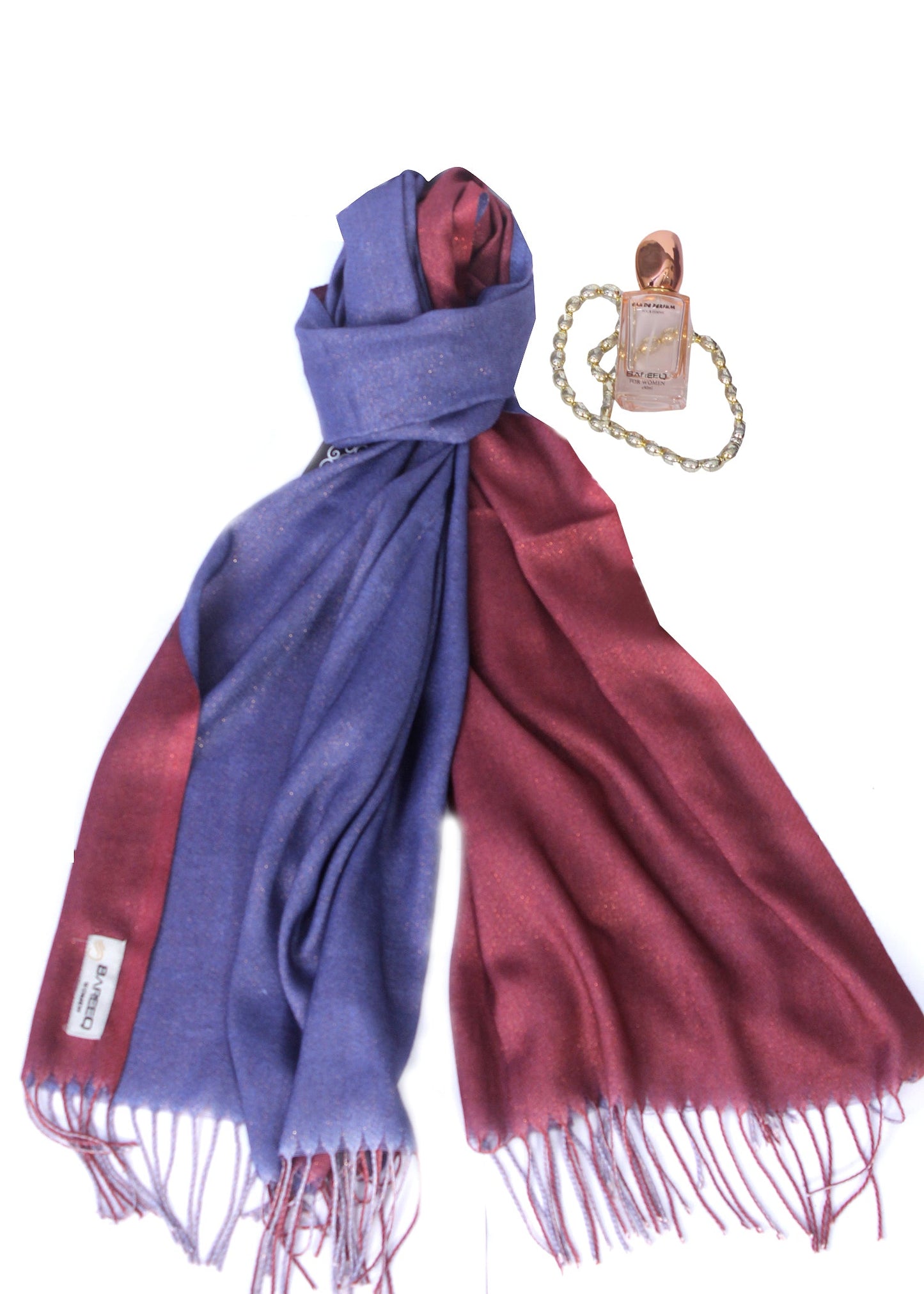 Bareeq Outfits - Red & Blue Stoler ZTTFS-02