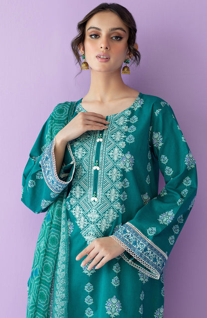 Orient - Unstitched 2 Piece Embroidered Lawn Shirt and Bimber Chiffon Dupatta