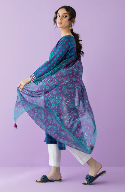 Orient - Unstitched 2 Piece Embroidered Lawn Shirt and Bimber Chiffon Dupatta