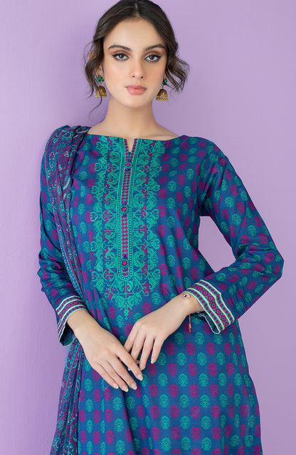 Orient - Unstitched 2 Piece Embroidered Lawn Shirt and Bimber Chiffon Dupatta