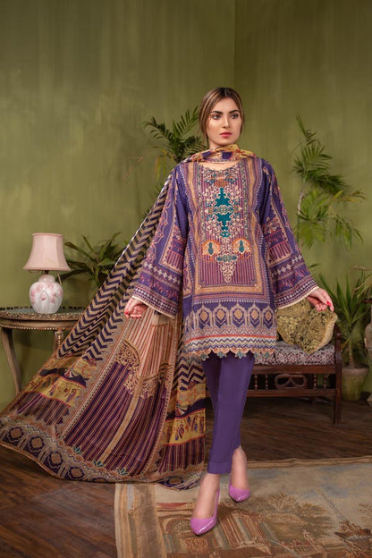 Adan's Libas - CE SIOR – DIGITAL EMBROIDERED LAWN(UNSTITCH)