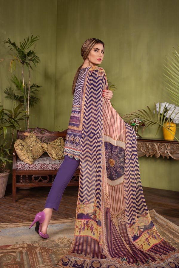 Adan's Libas - CE SIOR – DIGITAL EMBROIDERED LAWN(UNSTITCH)