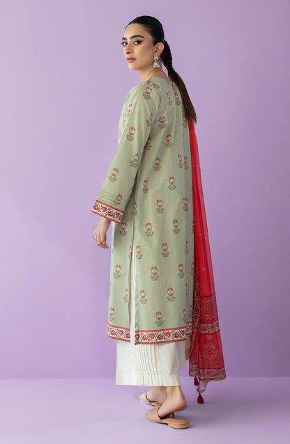 Orient - Stitched 2 Piece Embroidered Lawn Shirt and Chiffon Dupatta