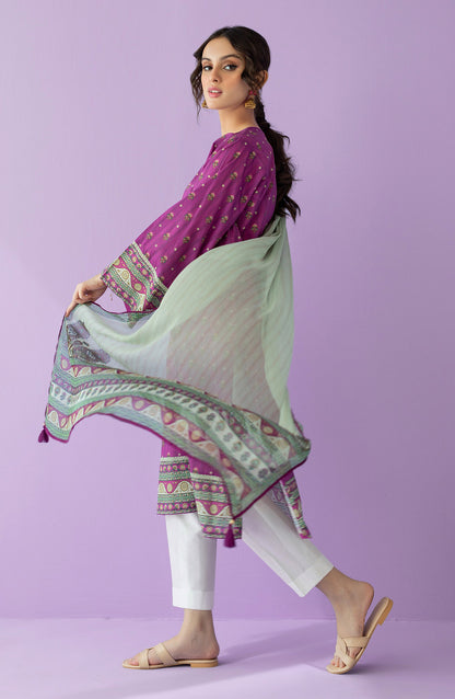 Orient - Stitched 2 Piece Embroidered Lawn Shirt and Chiffon Dupatta