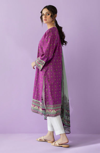 Orient - Stitched 2 Piece Embroidered Lawn Shirt and Chiffon Dupatta