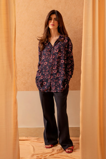 BTW - FLORAL BUTTON UP SHIRT