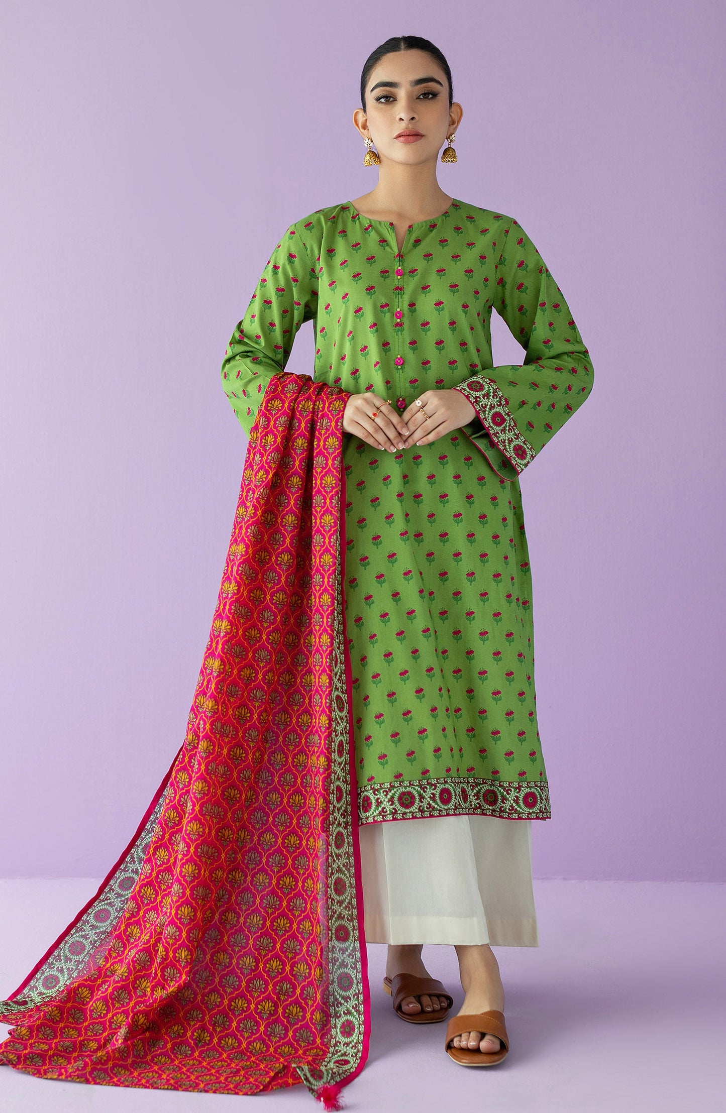 Orient - Stitched 2 Piece Printed Lawn Shirt and Lawn Dupatta