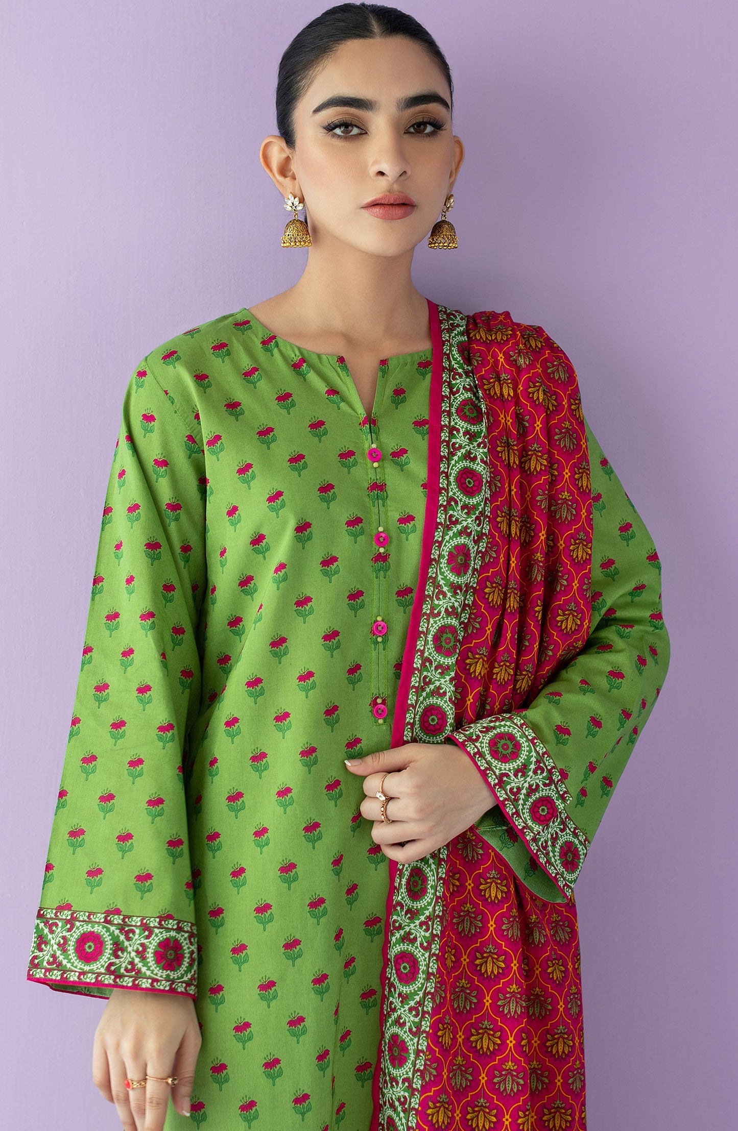 Orient - Stitched 2 Piece Printed Lawn Shirt and Lawn Dupatta