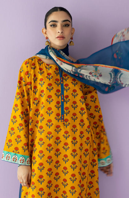 Orient - Unstitched 2 Piece Printed Lawn Shirt and Chiffon Dupatta
