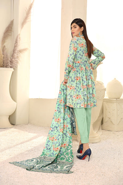 Adan's Libas - D 1 - Digital Printed Linen 3PC