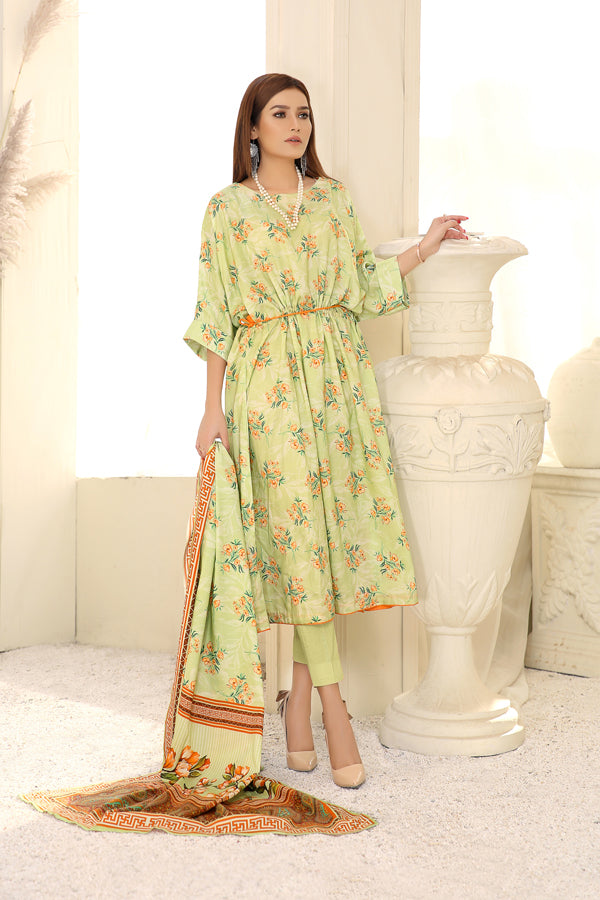 Adan's Libas - D 4 - Digital Printed Linen 3PC