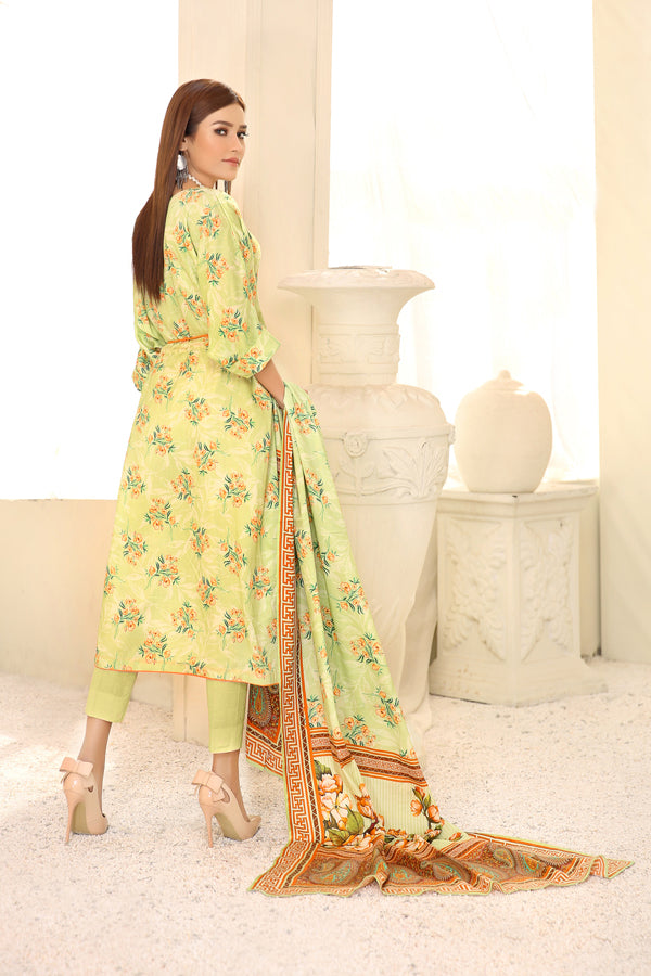 Adan's Libas - D 4 - Digital Printed Linen 3PC