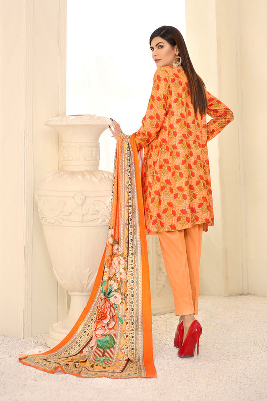 Adan's Libas - D 7 - Digital Printed Linen 3PC