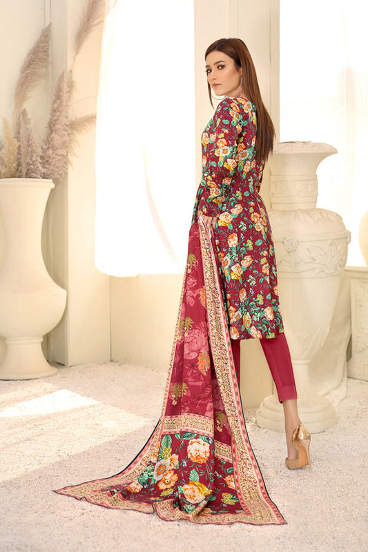 Adan's Libas - D 8 - Digital Printed Linen 3PC