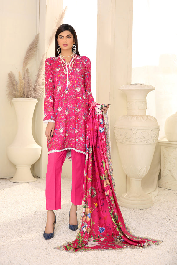 Adan's Libas - D 10 - Digital Printed Linen 3PC